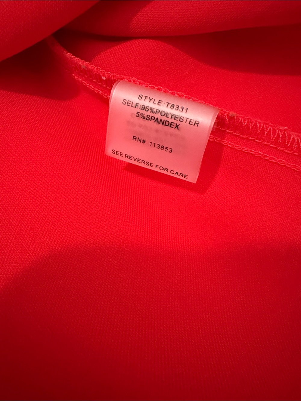 Sugarlips Red Ruffle Cold-Shoulder Blouse - Picture 2 of 5